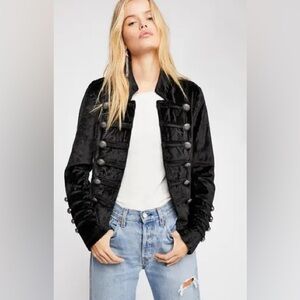 Atmosphere Black Military-Style Blazer
